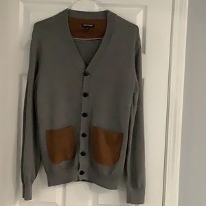 Crosby & Ross thick cardigan with front pockets, elbow accents. Almost new.